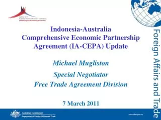 Indonesia-Australia Comprehensive Economic Partnership Agreement (IA-CEPA) Update