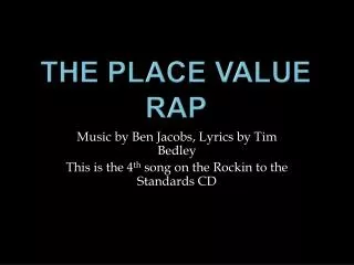 The Place Value Rap