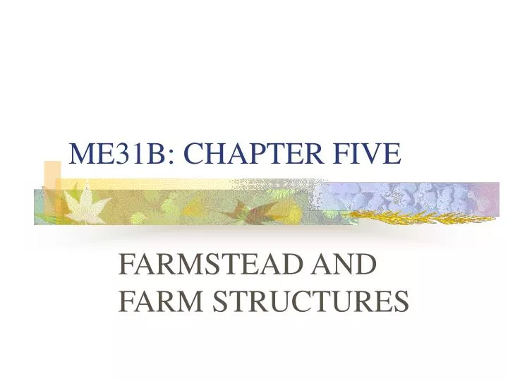 me31b chapter five