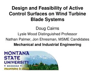 Design and Feasibility of Active Control Surfaces on Wind Turbine Blade Systems