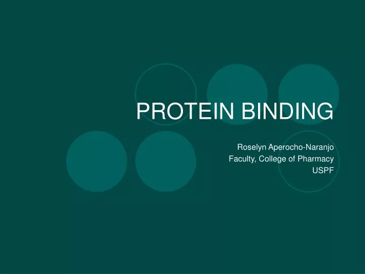 PPT - PROTEIN BINDING PowerPoint Presentation, Free Download - ID:626006