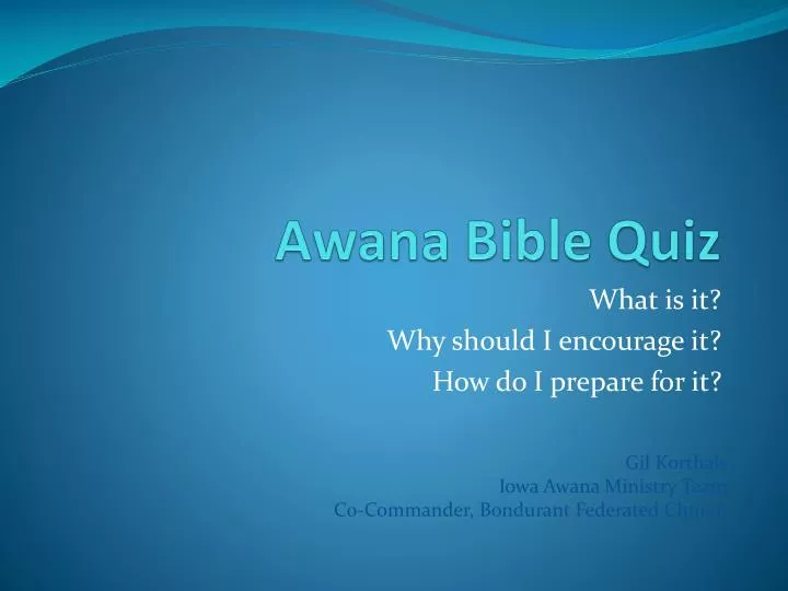awana bible quiz