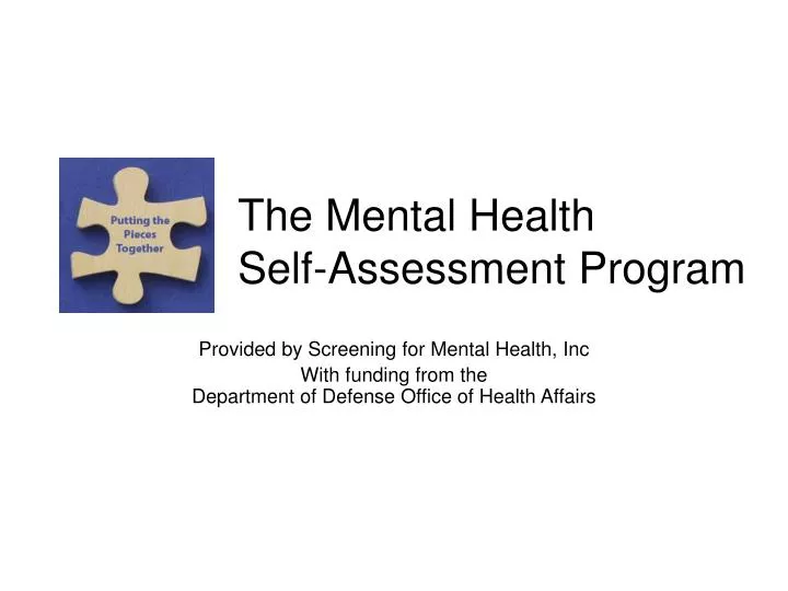 the mental health self assessment program
