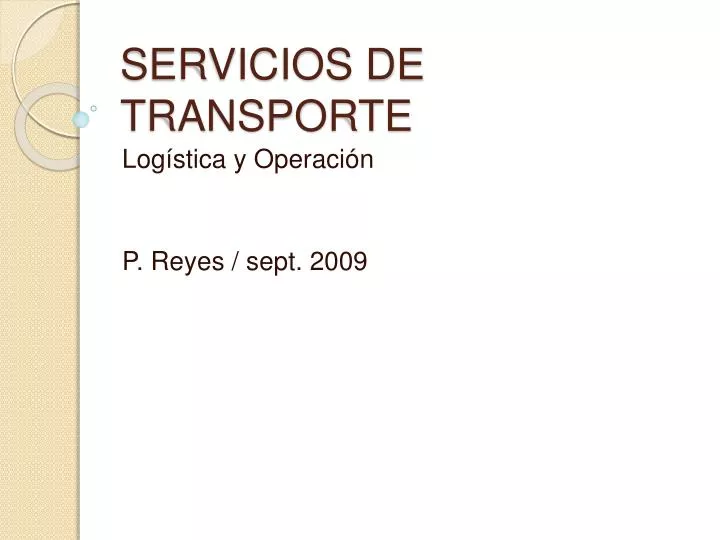 servicios de transporte