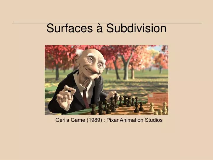 surfaces subdivision