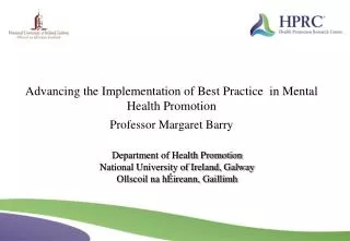 Department of Health Promotion National University of Ireland ...