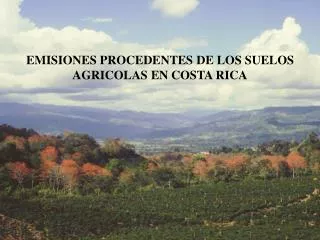 EMISIONES PROCEDENTES DE LOS SUELOS AGRICOLAS EN COSTA RICA
