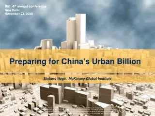 Preparing for China's Urban Billion