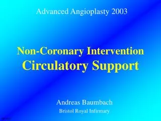 Non-Coronary Intervention Circulatory Support