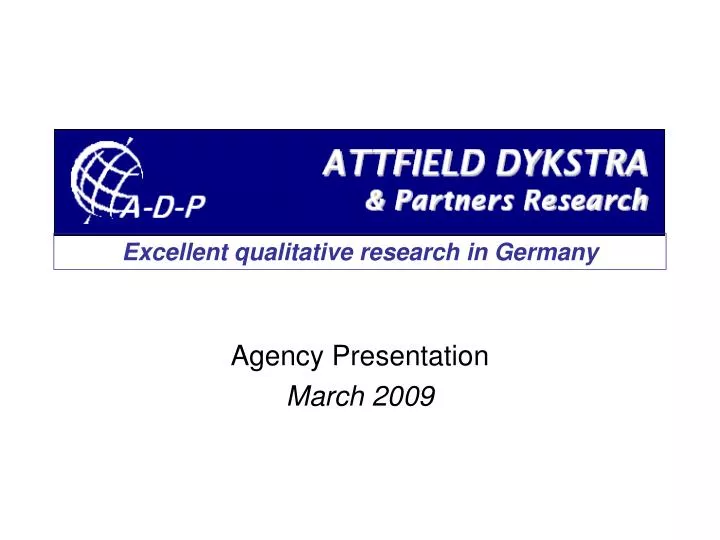agency presentation march 2009