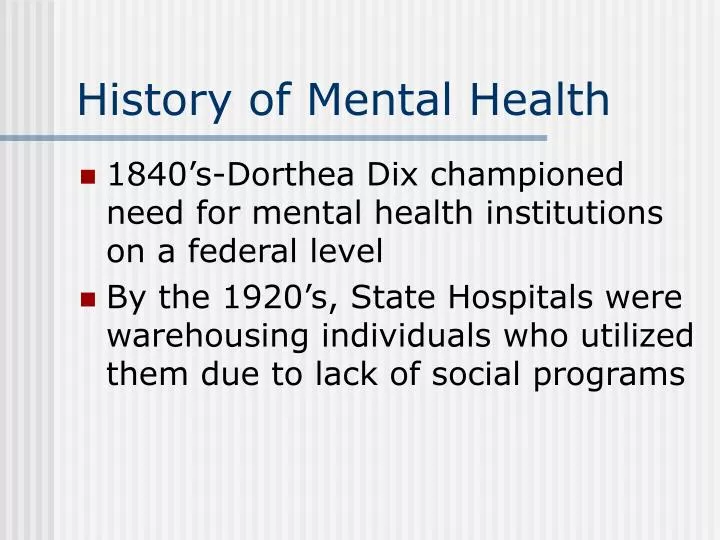 history of mental health