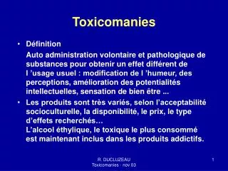 toxicomanies