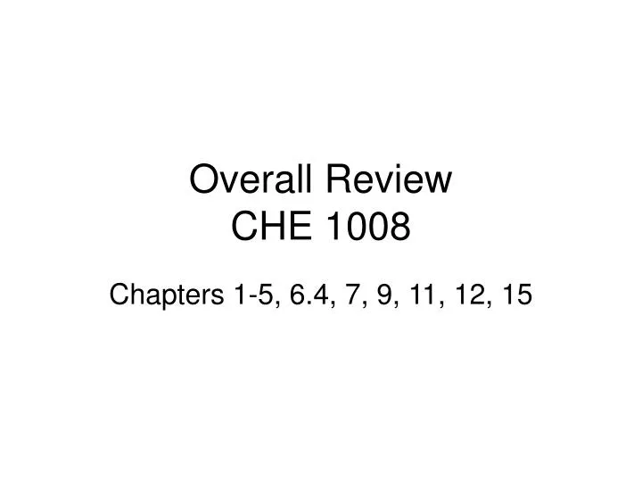 overall review che 1008
