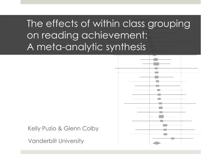 the effects of within class grouping on reading achievement a meta analytic synthesis