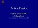 Particle Physics - slide 1