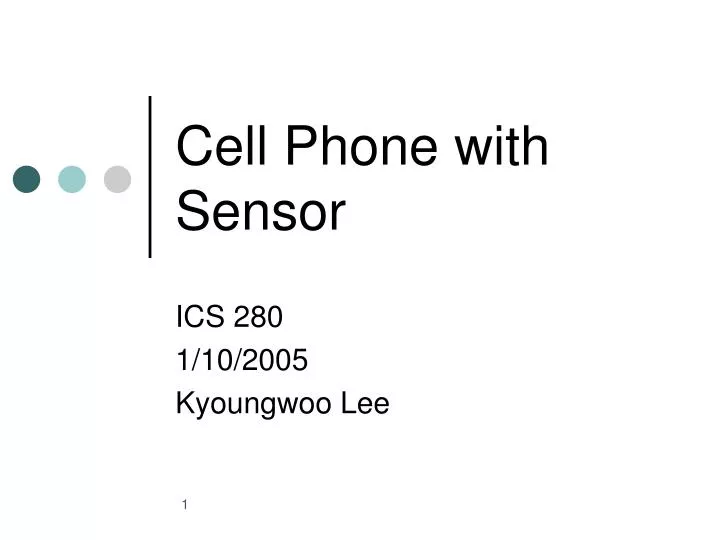 cell phone with sensor