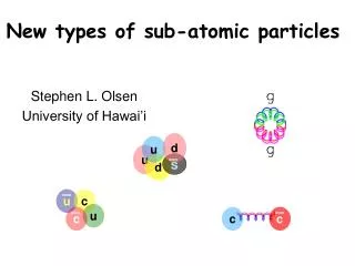 New types of sub-atomic particles
