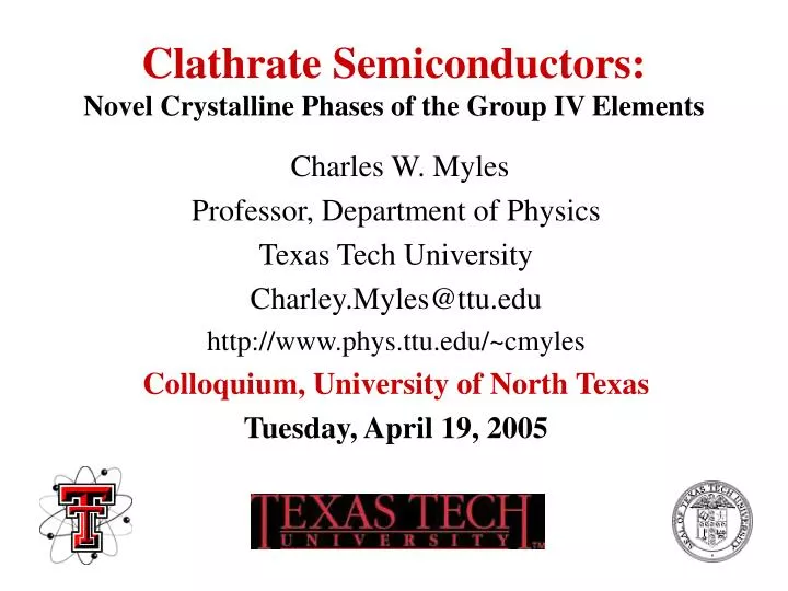 clathrate semiconductors novel crystalline phases of the group iv elements