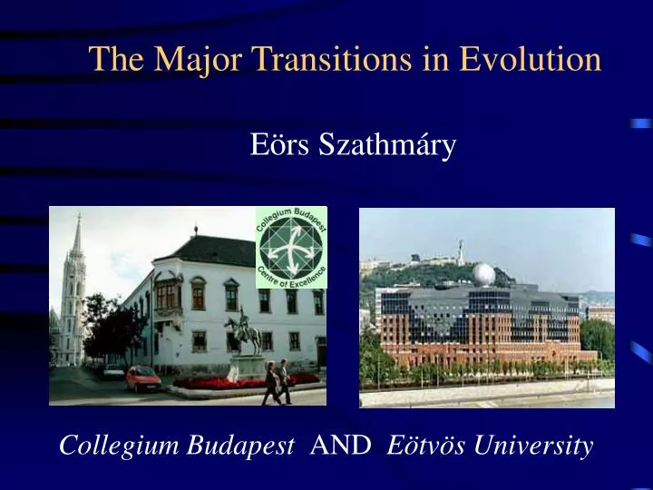 the major transitions in evolution
