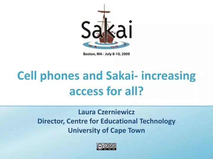 cell phones and sakai increasing access for all
