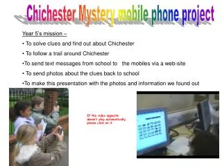 Chichester Mystery mobile phone project