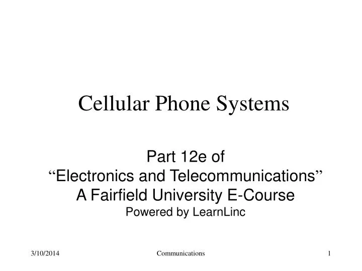 cellular phone systems