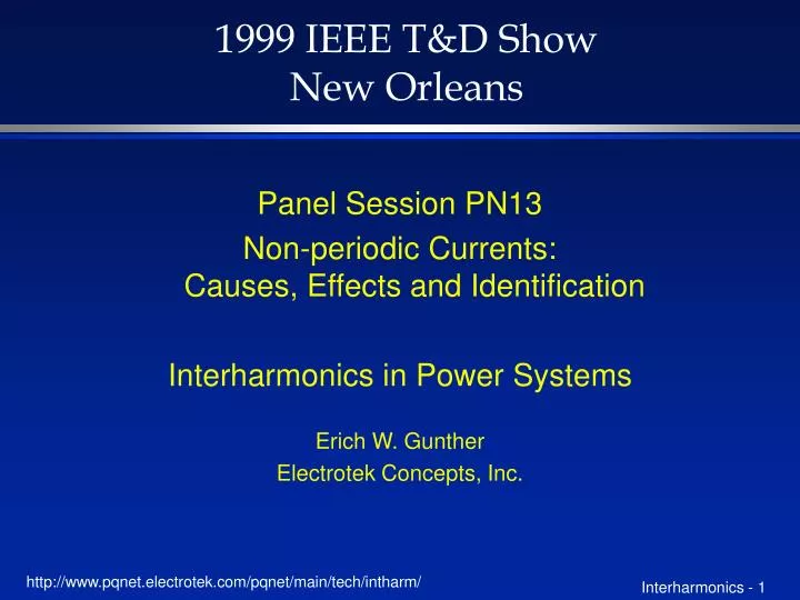 1999 ieee t d show new orleans