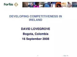 DEVELOPING COMPETITIVENESS IN IRELAND