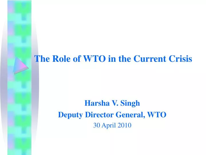 the role of wto in the current crisis