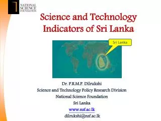 Science and Technology Indicators of Sri Lanka