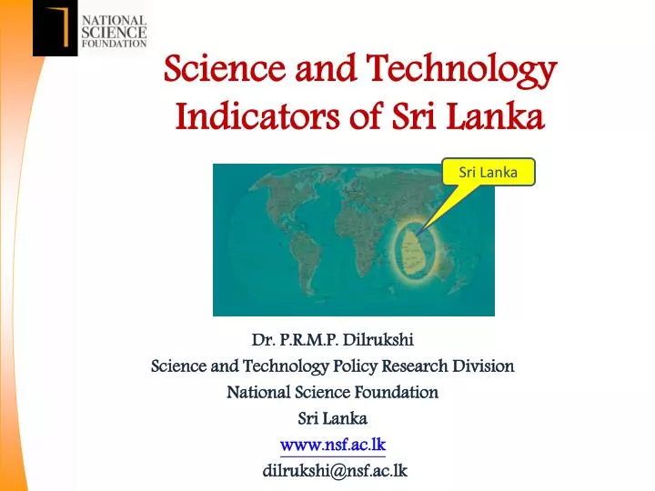 science and technology indicators of sri lanka