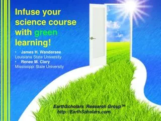 Infuse your science course with green learning!