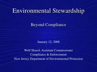 Environmental Stewardship Beyond Compliance