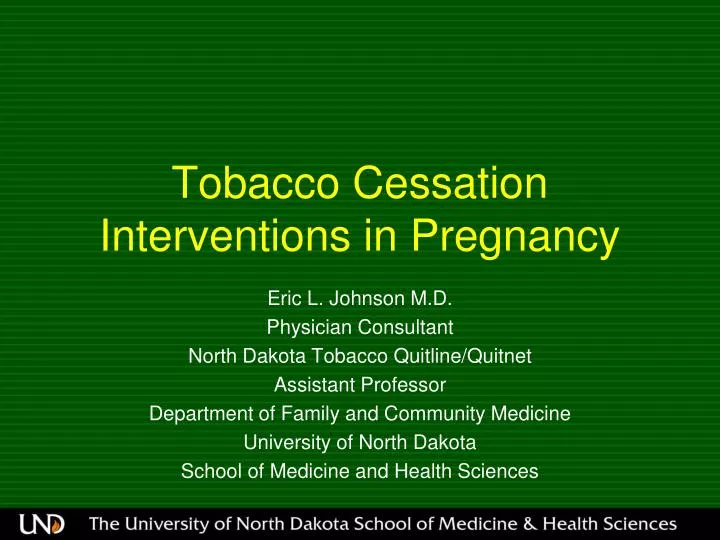 tobacco cessation interventions in pregnancy