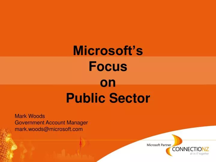 microsoft s focus on public sector