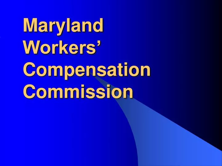 maryland workers compensation commission