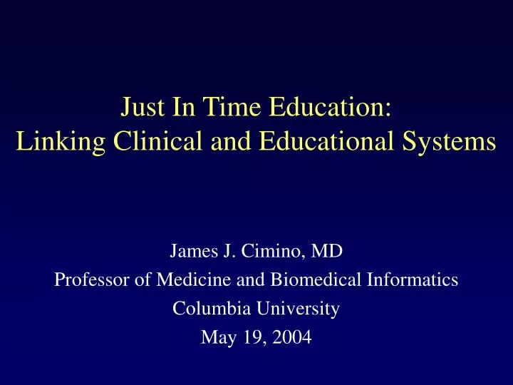 just in time education linking clinical and educational systems