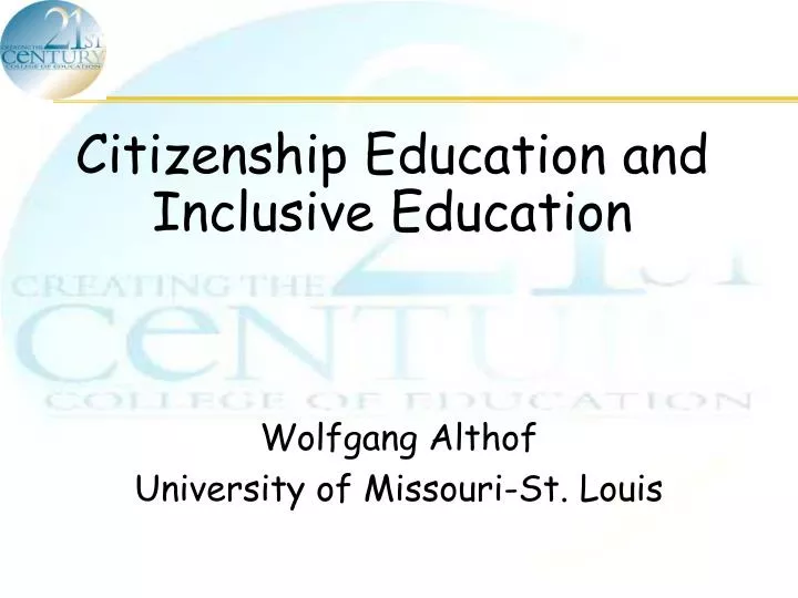 citizenship education and inclusive education