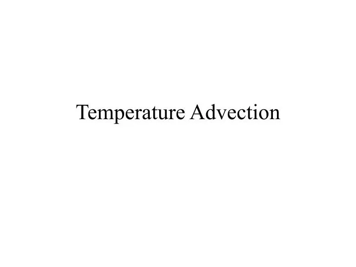 temperature advection