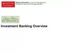 Investment Banking Overview - slide 1
