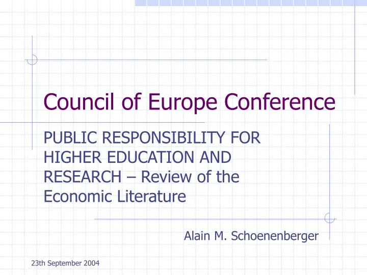 council of europe conference