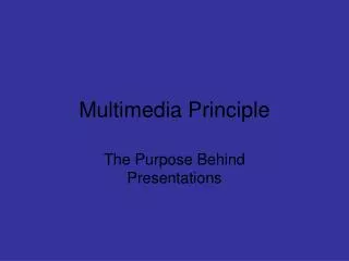 Multimedia Principle