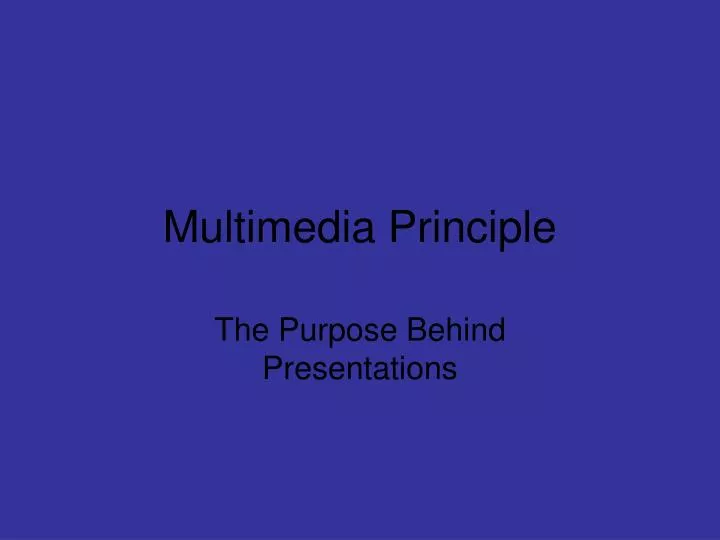 multimedia principle
