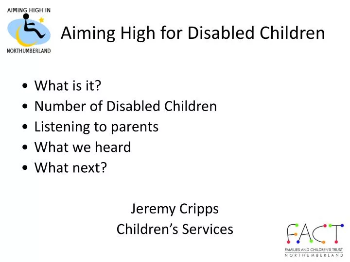 aiming high for disabled children