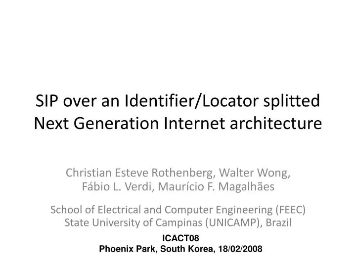 sip over an identifier locator splitted next generation internet architecture