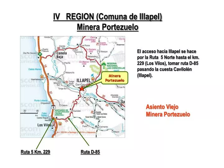 iv region comuna de illapel minera portezuelo