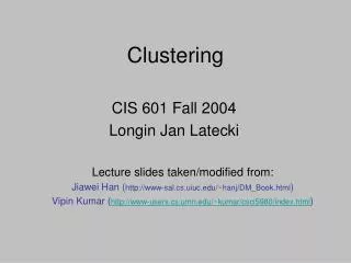 Clustering