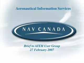 Aeronautical Information Services