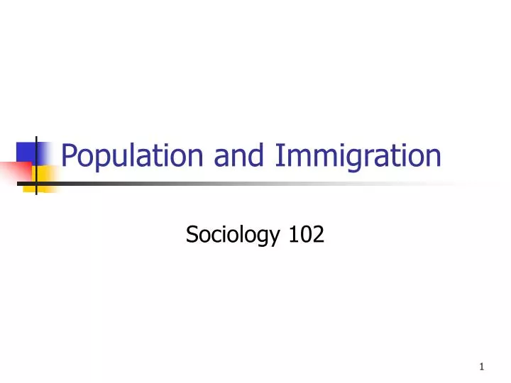 population and immigration