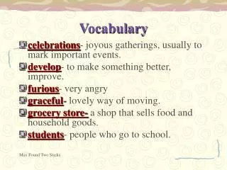 Vocabulary